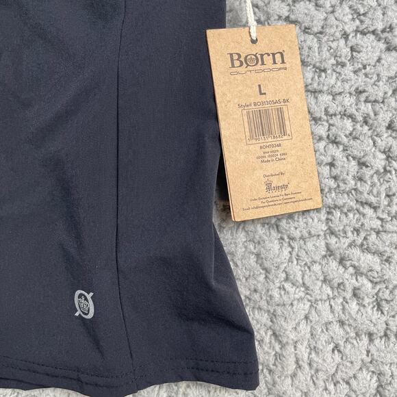 Born Outdoor Hiking Climbing Shorts Large Black Pink Drawstring Stretch Nylon - Picture 3 of 9